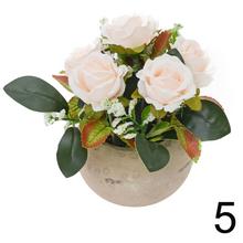 Umelé ruže v črepníku mix farieb.