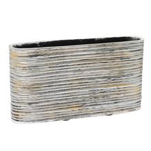 OBAL OVÁL POLYREZ M 30x7,5x16CM ČIERNOSTRIEBORNÁ - FLORASYSTEM