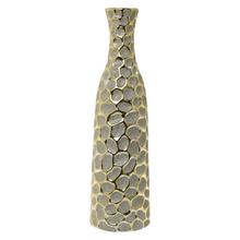 VÁZA KERAMIKA VZOR ZLATÁ LESKLÁ 50CM - FLORASYSTEM