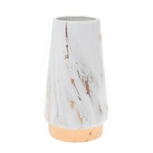 VÁZA MRAMOR  KERAMIKA 11x11x20CM BIELOZLATÁ - FLORASYSTEM
