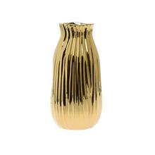 VÁZA KERAMIKA 10,5x10,5x20CM ZLATÁ - FLORASYSTEM