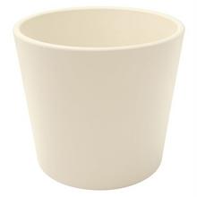 Krémový keramický obal na kvetináče s výškou 25 cm a priemerom 28 cm.