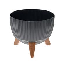 Kvetináč MISA ROMA JUMPER ECO RECYCLED v antracitovej farbe s nožičkami.