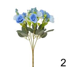 Kytica umelých ruží a zelene v mixe, 35 cm.