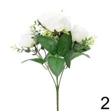 Kytica umelých ruží s mixom zelene, 30 cm.