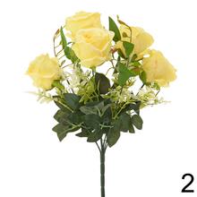 Kytica umelých ruží s mixom zelene, 41 cm.