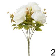 Kytica umelých ruží v mixe farieb a zelene, 44 cm.