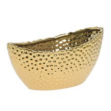 LOĎKA KERAMIKA 31x17x16CM ZLATÝ - FLORASYSTEM