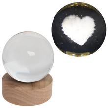 LED GUĽA SKLO NA DREV.PODSTAVCI S PODSVIETENÍM SRDCE 8*10CM - FLORASYSTEM