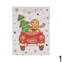 Darčeková taška s vianočnými motívmi a glitrom.