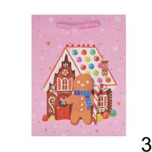 Darčeková taška s vianočnými motívmi a glitrom.