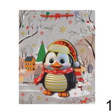 Vianočná darčeková taška s motívom tučniaka a Mikuláša.