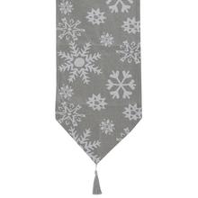 Štóla s vianočnými striebornými vločkami.