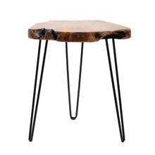 STOLÍK DREVO 45x38xV52CM NATUR - FLORASYSTEM