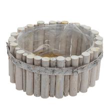 435FL/S OBAL OVÁL M DREVO 22x22x10CM - FLORASYSTEM