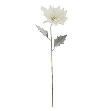 KS VIANOČNÁ RUŽA BIELA OSNEŽENÁ 60CM - FLORASYSTEM