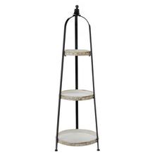 REGÁL BIELY 3-PODLAŽIA DREVO/KOV 46*147,5CM - FLORASYSTEM