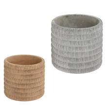 SUPER CENA OBAL CEMENT VRÚBKY 14,5X14,5X12,8CM - FLORASYSTEM