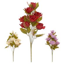 Kytica umelých ruží v mixe farieb a zelene, 60 cm.
