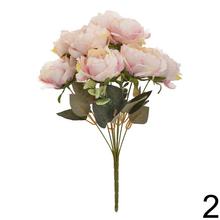 Kytica pivónia s deviatimi kvetmi v mixe farieb.