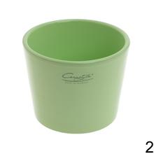 Žltý keramický kvetináč Primula lesklý.