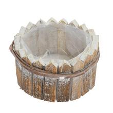 434FL/S OBAL OVÁL S DREVO 17,5x17,5x10CM  - FLORASYSTEM