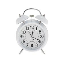 HODINY BUDÍK KOV 10CM BIELE - FLORASYSTEM