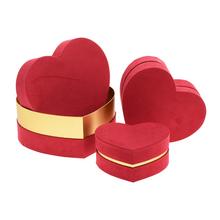 DARČEKOVÁ KRABIČKA SRDCE S/3 18,8x16x8,5-28,5x25x12CM ČERVENÉ - FLORASYSTEM