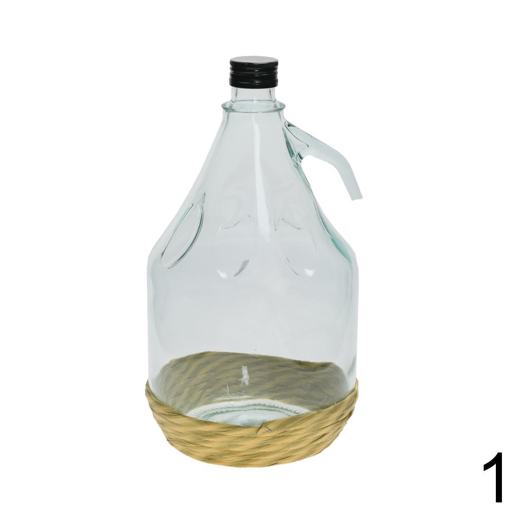 Pletený uzatvárateľný demižón s objemom 3L.