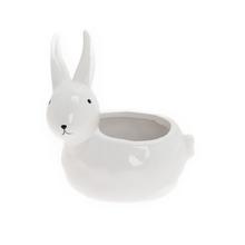 SUPER CENA OBAL ZAJKO BIELY 15X10XV15CM - FLORASYSTEM