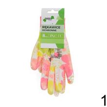 Ochranné rukavice s kvetinovým vzorom.