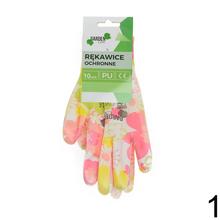 Ochranné rukavice s kvetinovým vzorom.