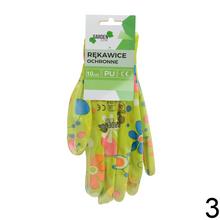 Ochranné rukavice s kvetinovým vzorom.