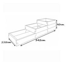 Vyvýšený záhon z betónu v tvare 24, šedý.