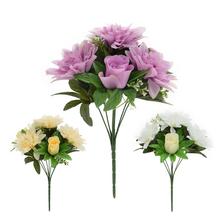 KYTICA DÁLIA, RUŽA , ZELEŇ MIX/3F 34CM - FLORASYSTEM