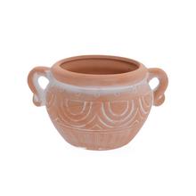 OBAL KERAMIKA 15x12x9CM NATUR BIELY VZOR - FLORASYSTEM