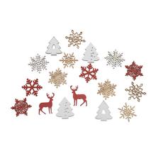 DREVENÉ OZDOBY ČER/NAT/BIE MIX/9 S/18 3,5*0,3*3,5CM - FLORASYSTEM