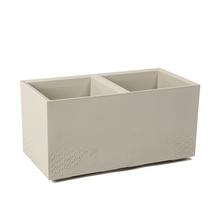 SUPER CENA 936 OBAL KARO BETON REC BÉŽOVY 80X40XV40CM/72L - FLORASYSTEM