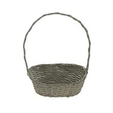 Darčekový košík s okrúhlou základňou a uchom.