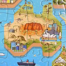 Puzzle 180 dielov s mapou sveta v 8-bitovom štýle.