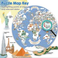 Puzzle ilustrované 1000 dielov - Mapa sveta