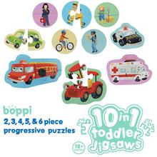 Puzzle boppi skladačka 10 v 1 - Auta