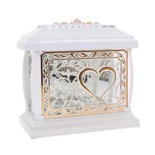 LAMPION PANTEON SRDCE RÁMIK LISTY BIELY - FLORASYSTEM