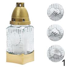 Mini náhrobný kahanec z číreho skla v troch vzoroch.