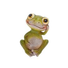 ŽABKA SEDIACA ZELENÁ POLY 7*6,5*10CM - FLORASYSTEM