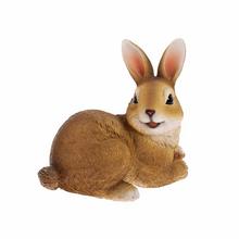 ZAJAC LEŽIACI HNEDO-BIELY POLY 16,5*10,5*15,2CM - FLORASYSTEM