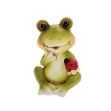 ŽABA S LIENKOU ZELENÁ KERAMIKA 9*8,5*13CM - FLORASYSTEM
