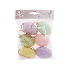ZÁVES VAJÍČKA FAREBNÉ S/6 PLAST 6CM - FLORASYSTEM