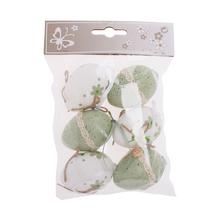 ZÁVES VAJÍČKA ZELENO-BIELE S/6 PLAST 6CM - FLORASYSTEM