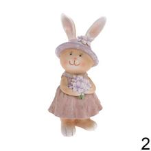 Hnedo-fialový mix zajačikov s klobúčikom a kvetinou.